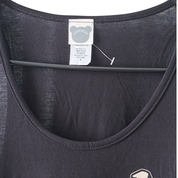 NWOT Color Bear Black Rock And Roll Tank Top Size Small - Picture 5 of 6